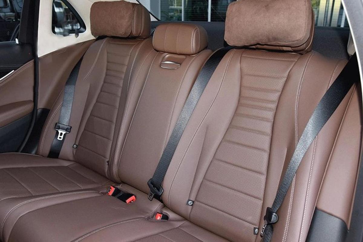 a view of the back seat of a car