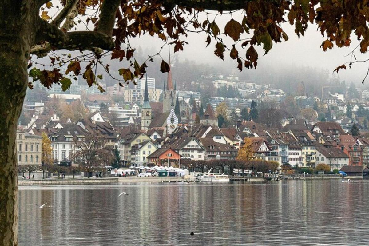 a view of a city with a large body of water