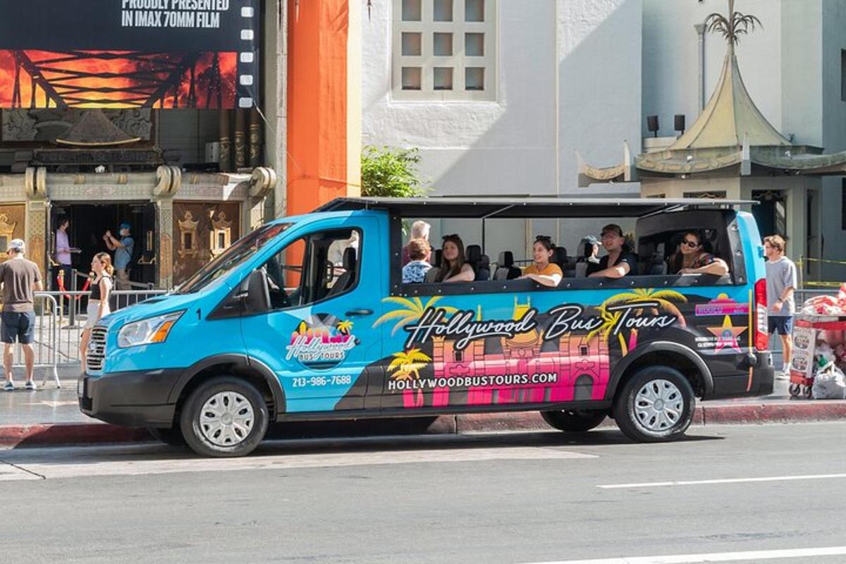 a van with people sitting in the side of it