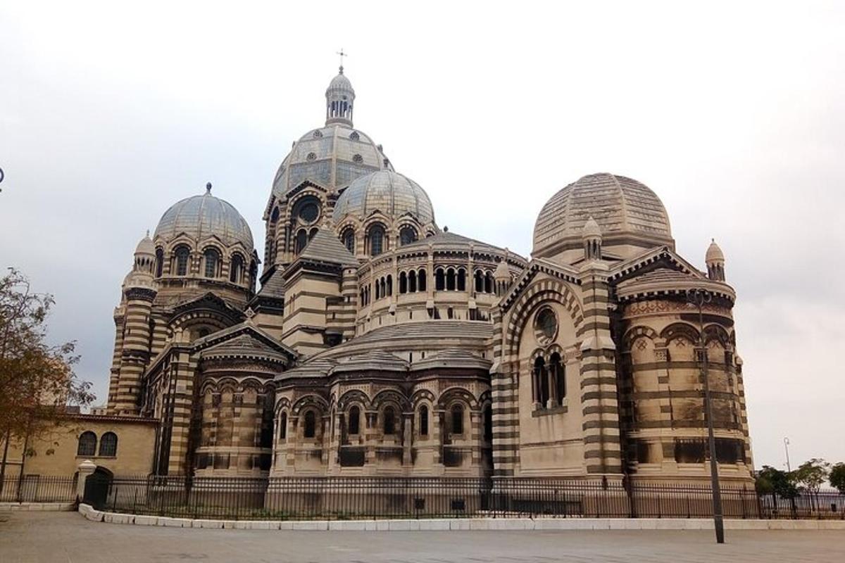 a large building with domes on top of it
