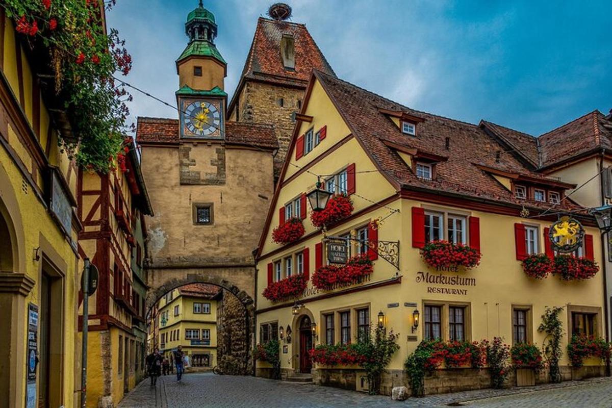 a building with a clock tower on a street