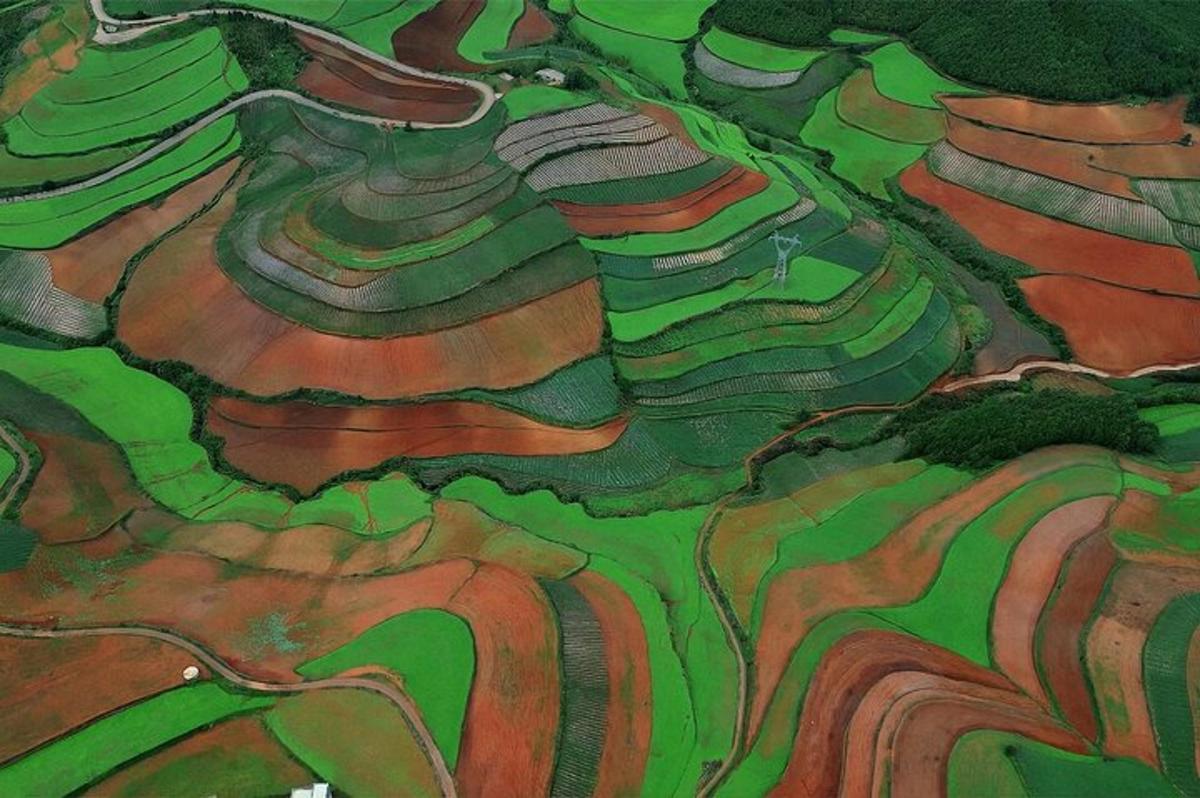 gambar dekat lukisan banjaran gunung