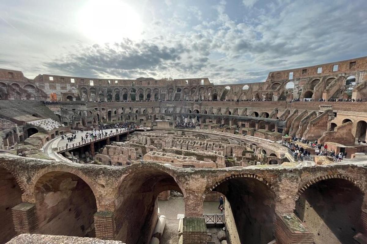 a view of the colosseum from inside a building