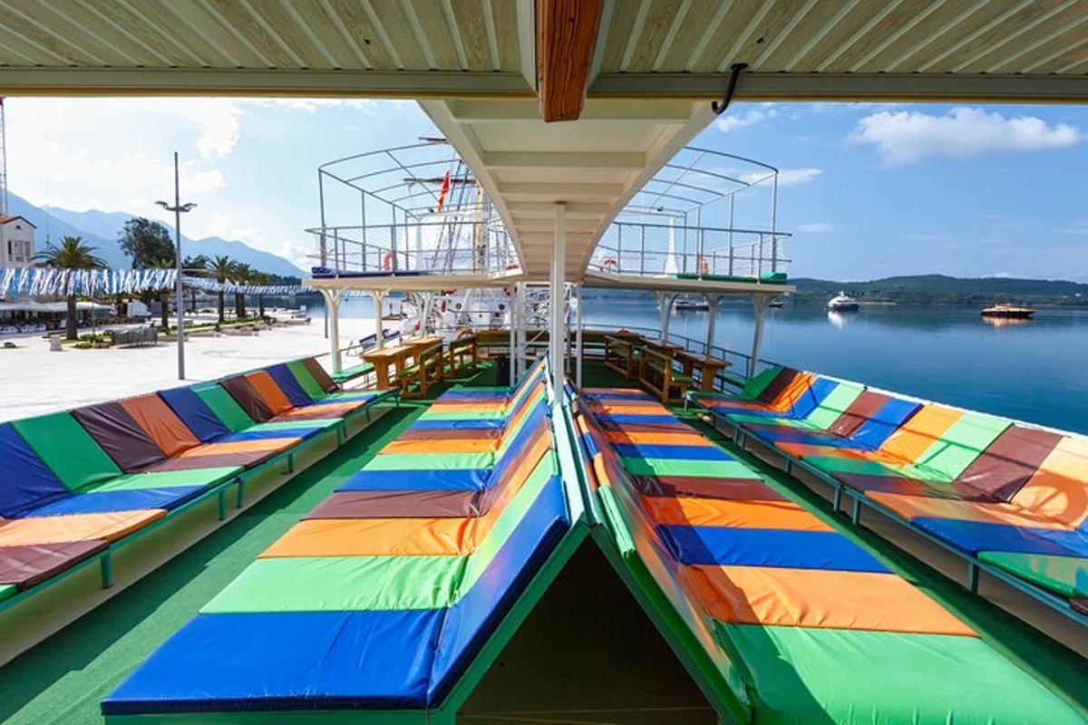 a group of beds on a cruise ship
