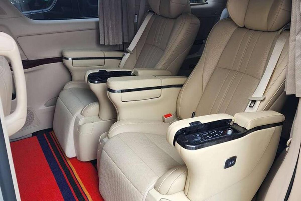 a view of the back seats of a car