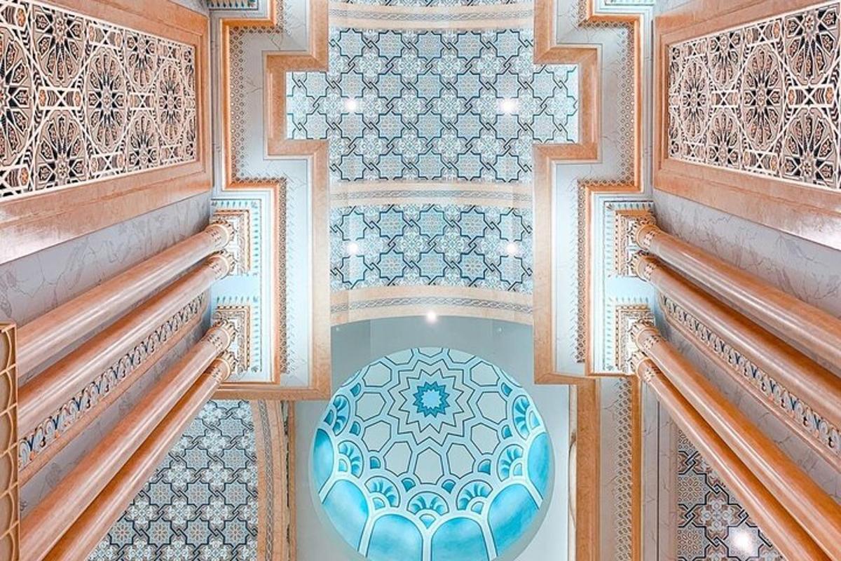 an overhead view of a room with a ceiling