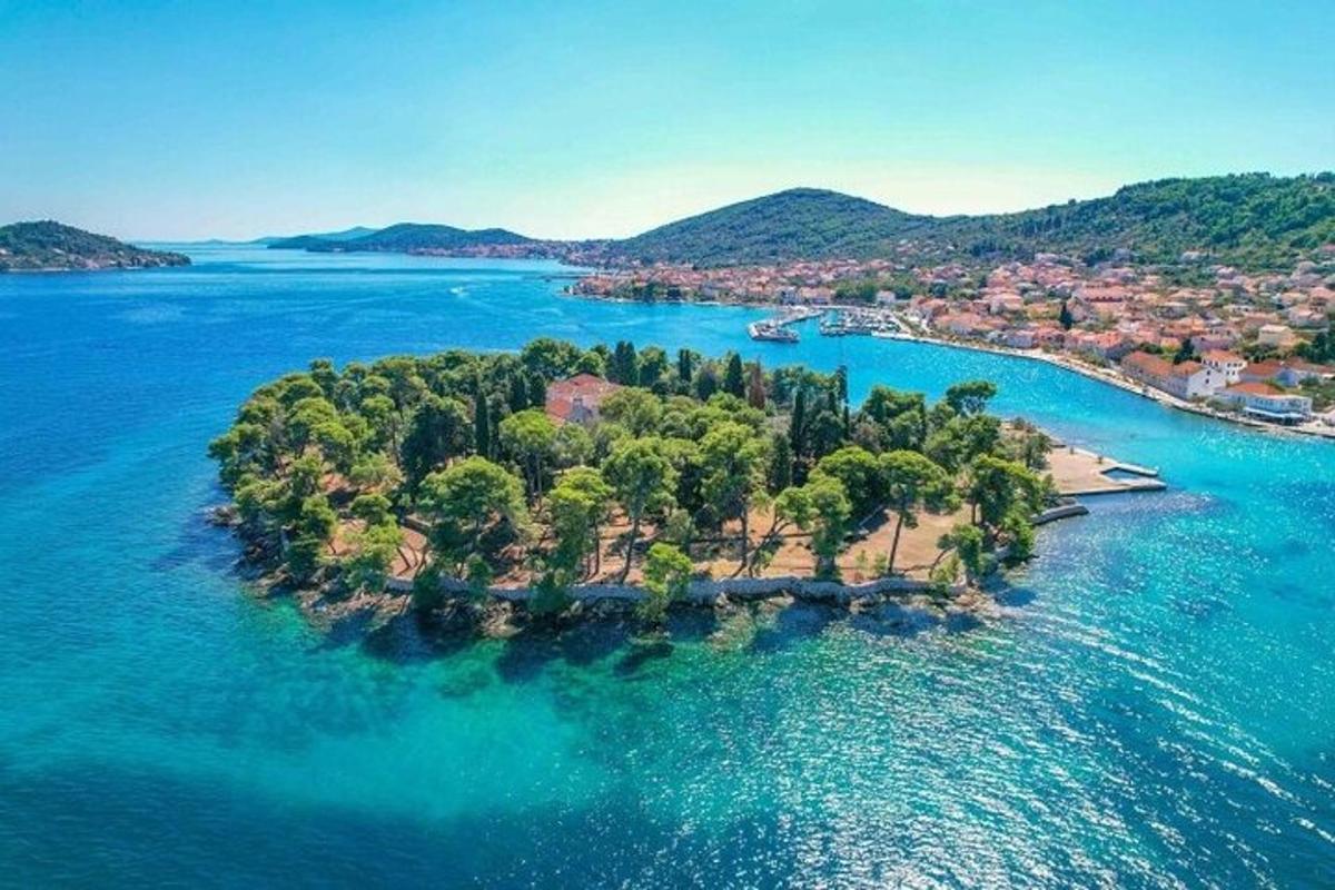 an island in the middle of a large body of water