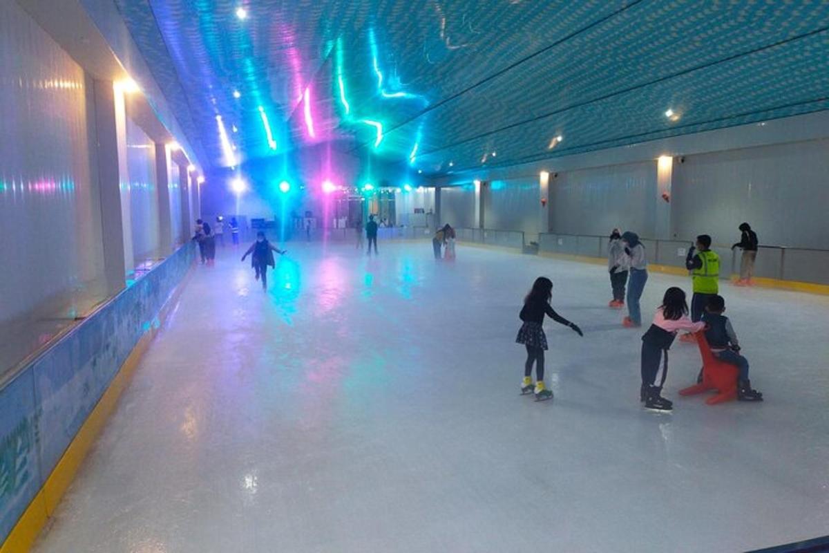 skupina lidí jezdících na skateboardu na krytém kluzišti