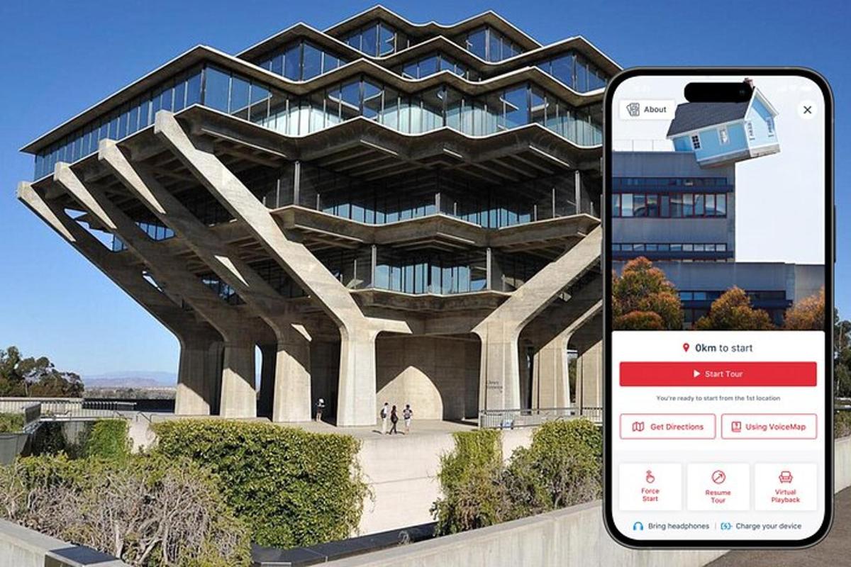a building with a cell phone in front of it