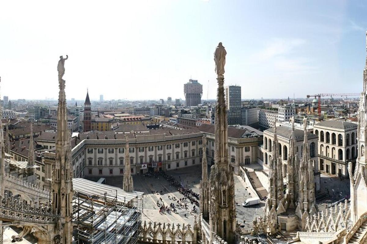 a view of a city from the top of a building