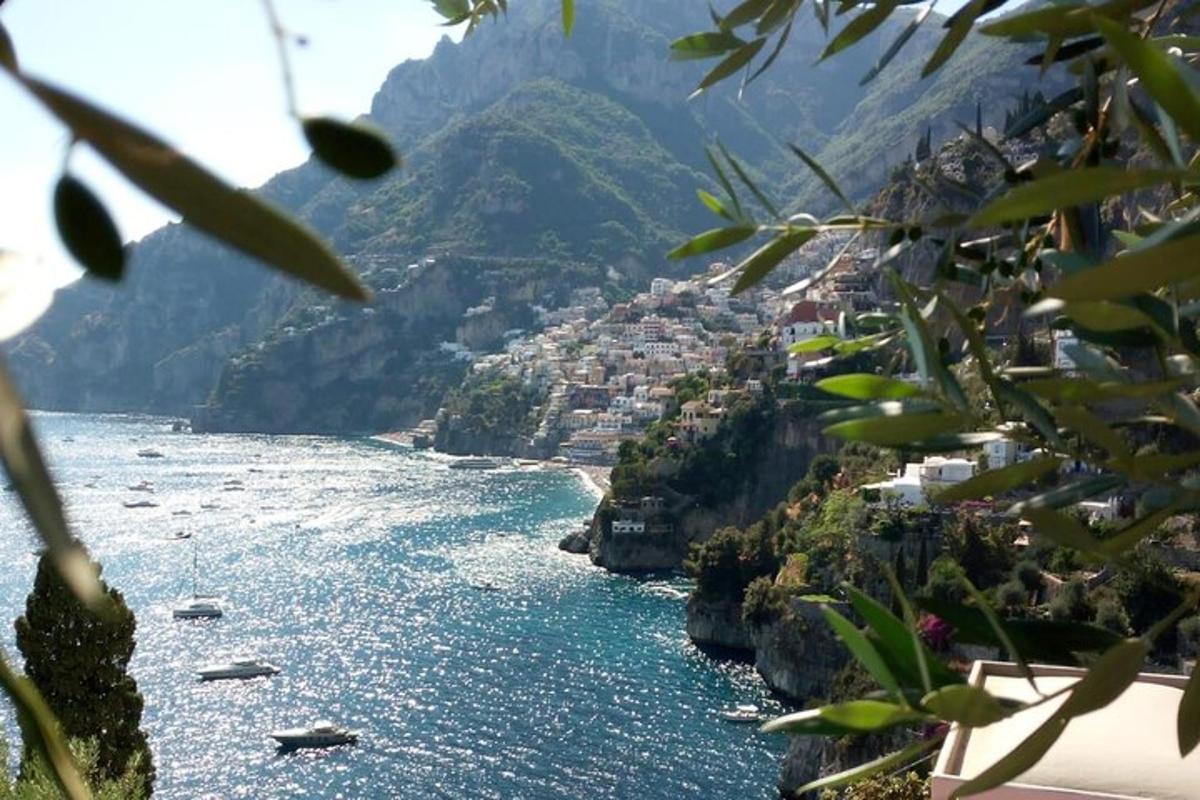 một góc nhìn về bờ biển Amalfi từ trên cây