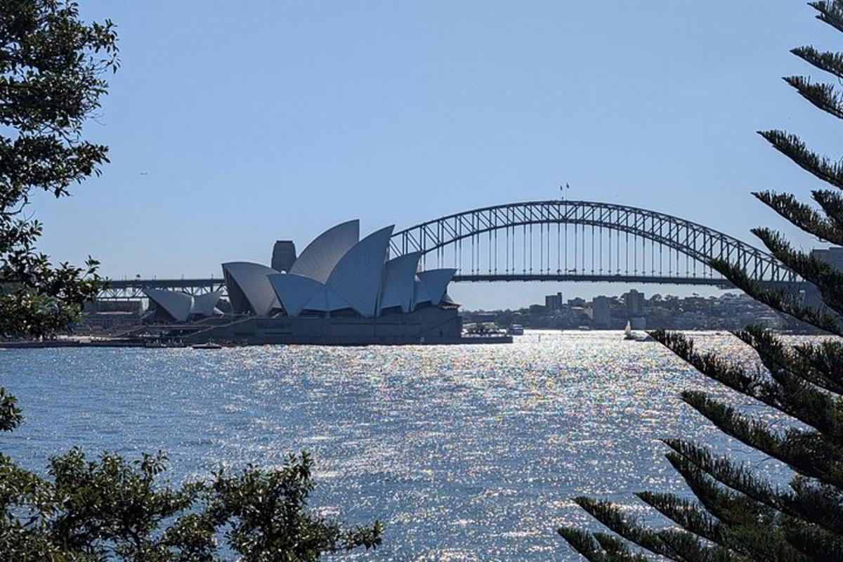 Pogled na operno hišo v Sydneyju in most Harbour Bridge