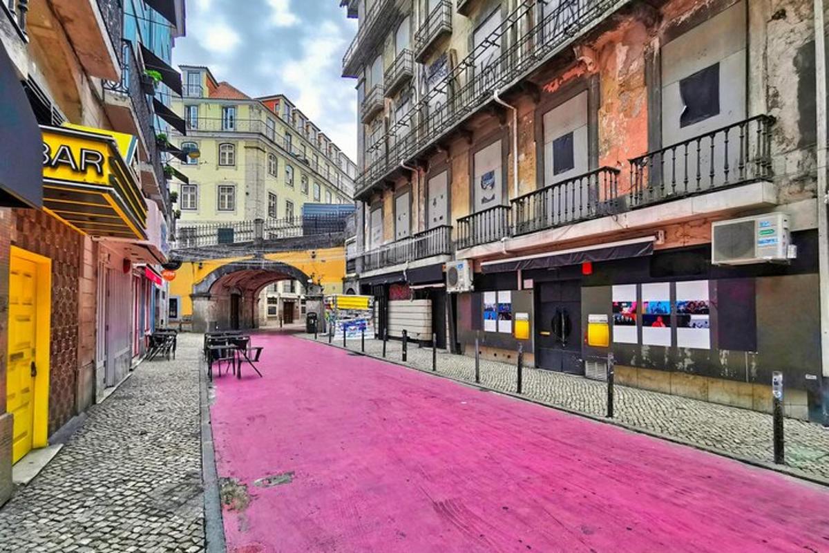 a red carpet on a street in a city