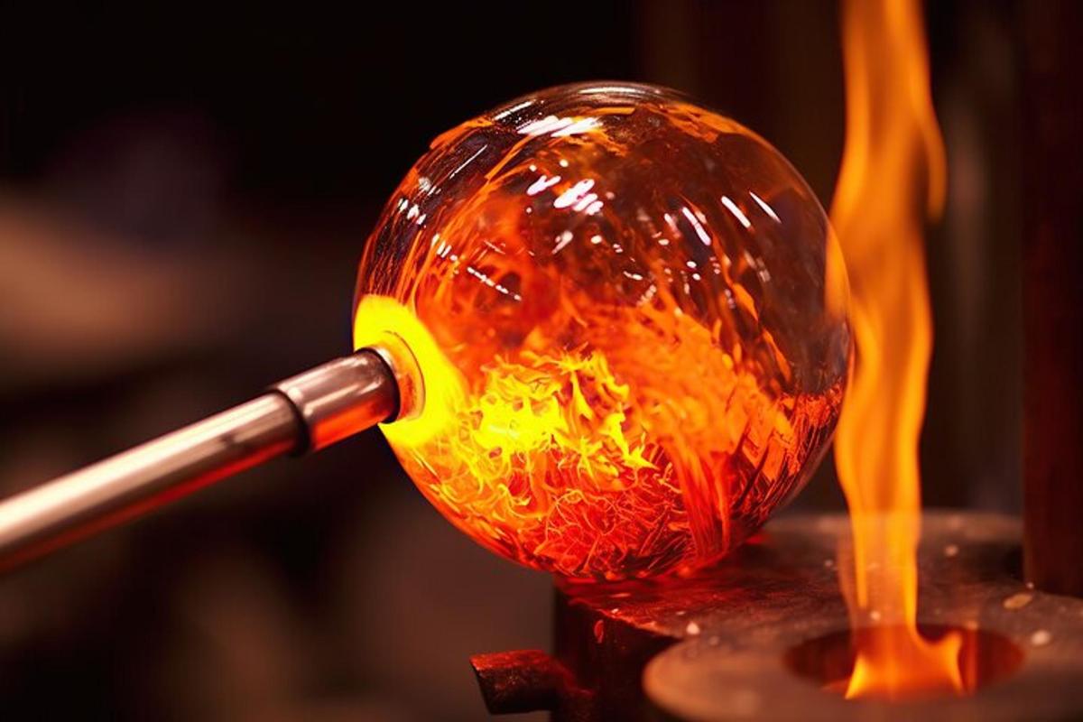 Una copa de vino sobre una olla con fuego dentro