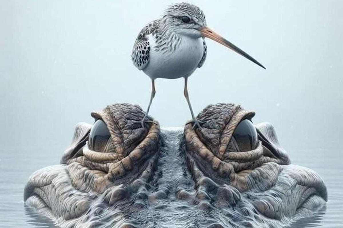 isang ibong nakatayo sa ibabaw ng isang pares ng sapatos