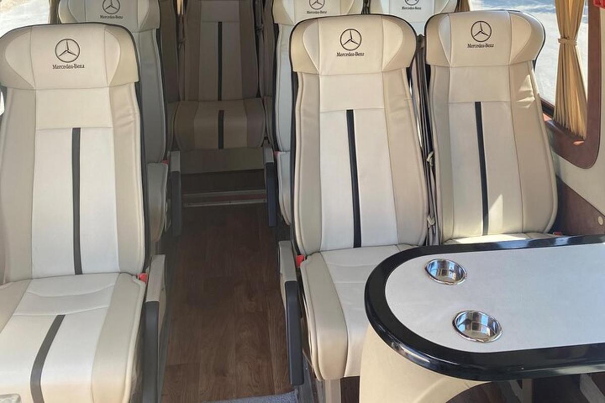 two seats in the back of a vehicle