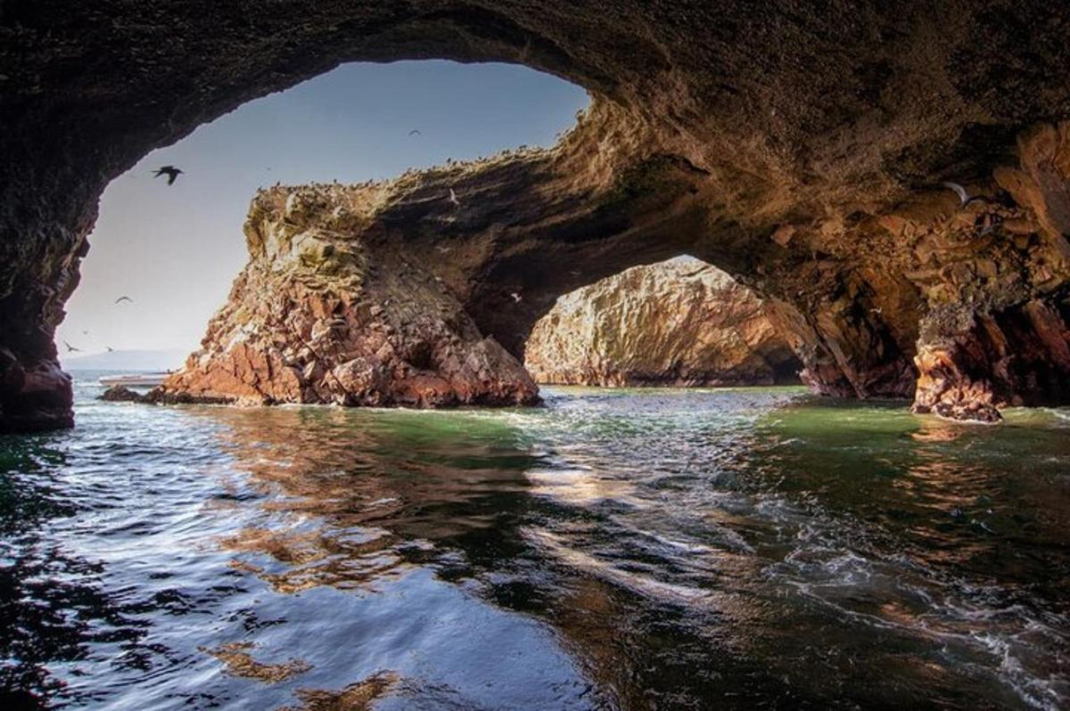 o peșteră în apă lângă ocean