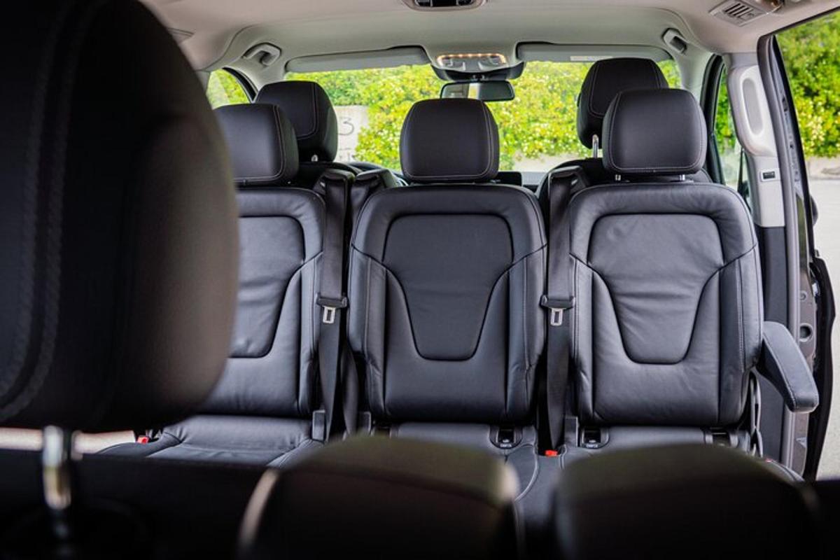 a view of the back seats of a car
