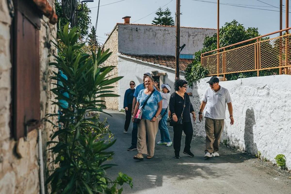 a group of people walking down a street