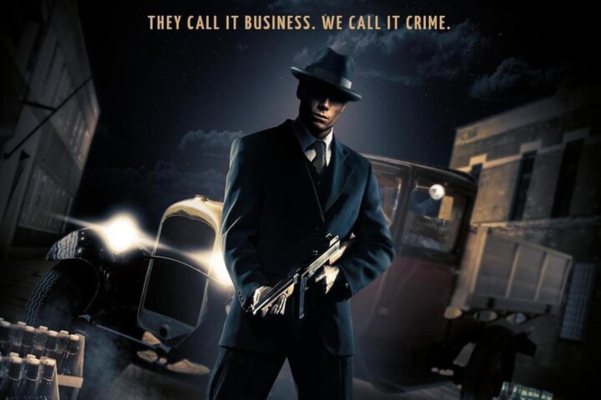 un poster di un uomo in giacca e cravatta e cappello a cilindro