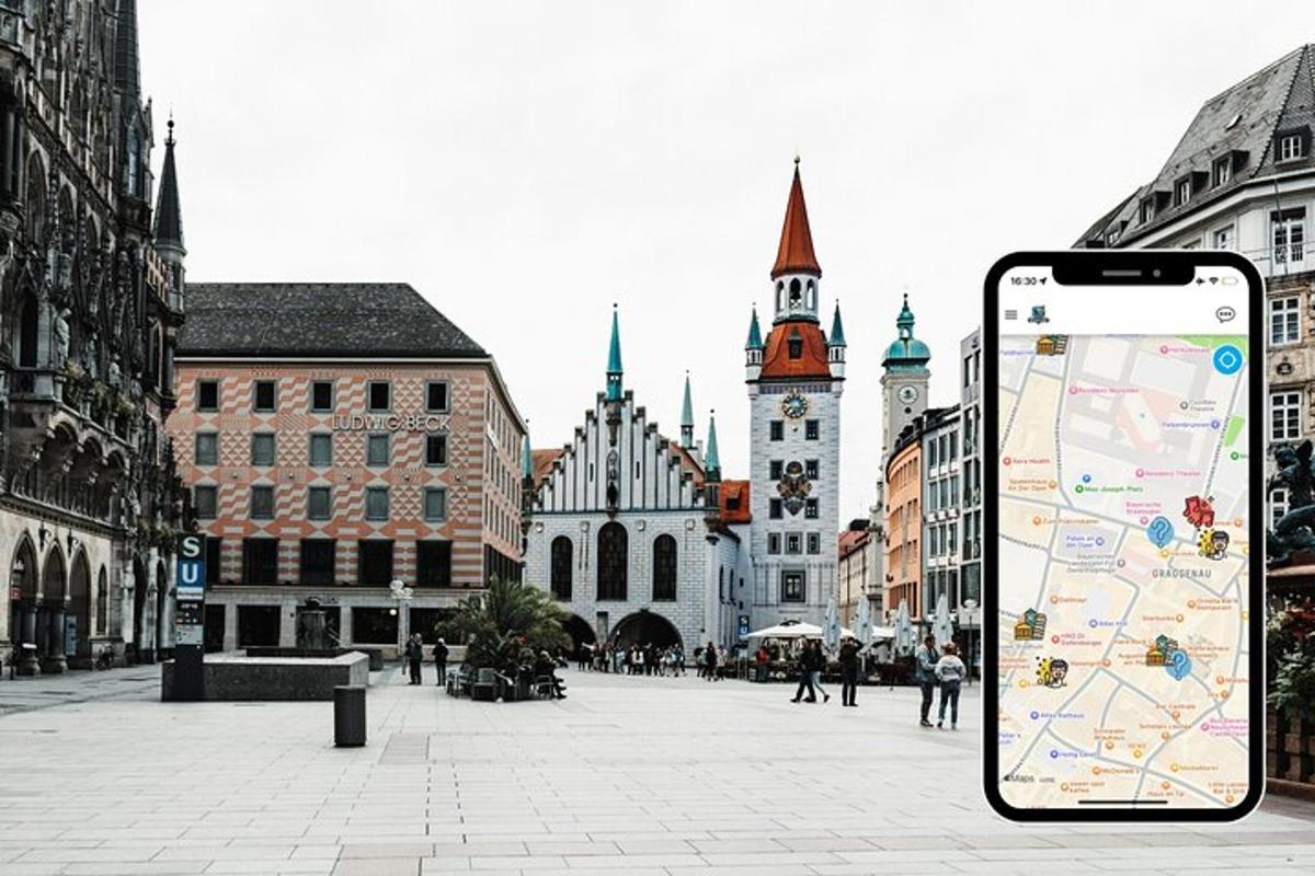 iPhone s mapou na městské ulici