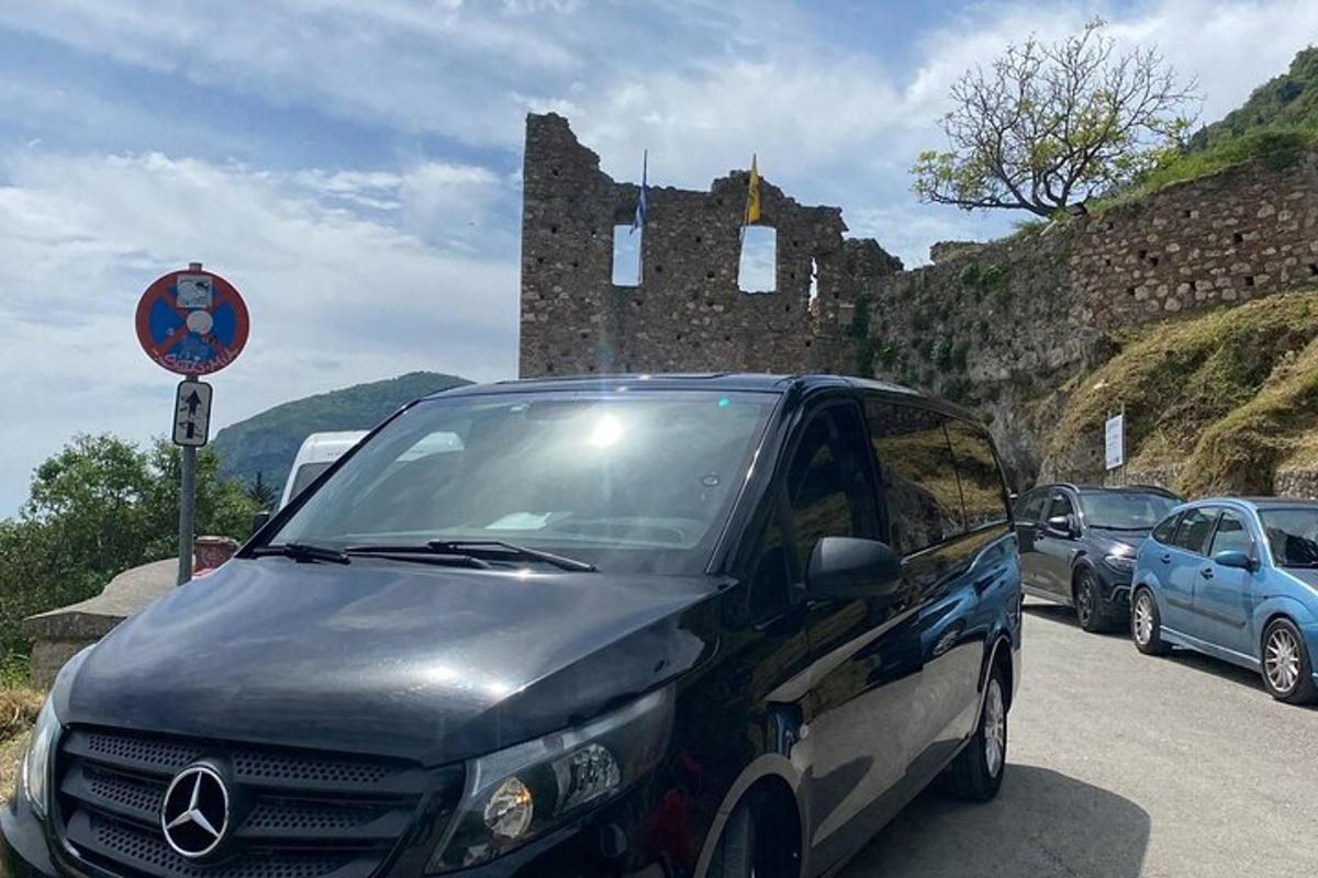 a car parked on the side of a road