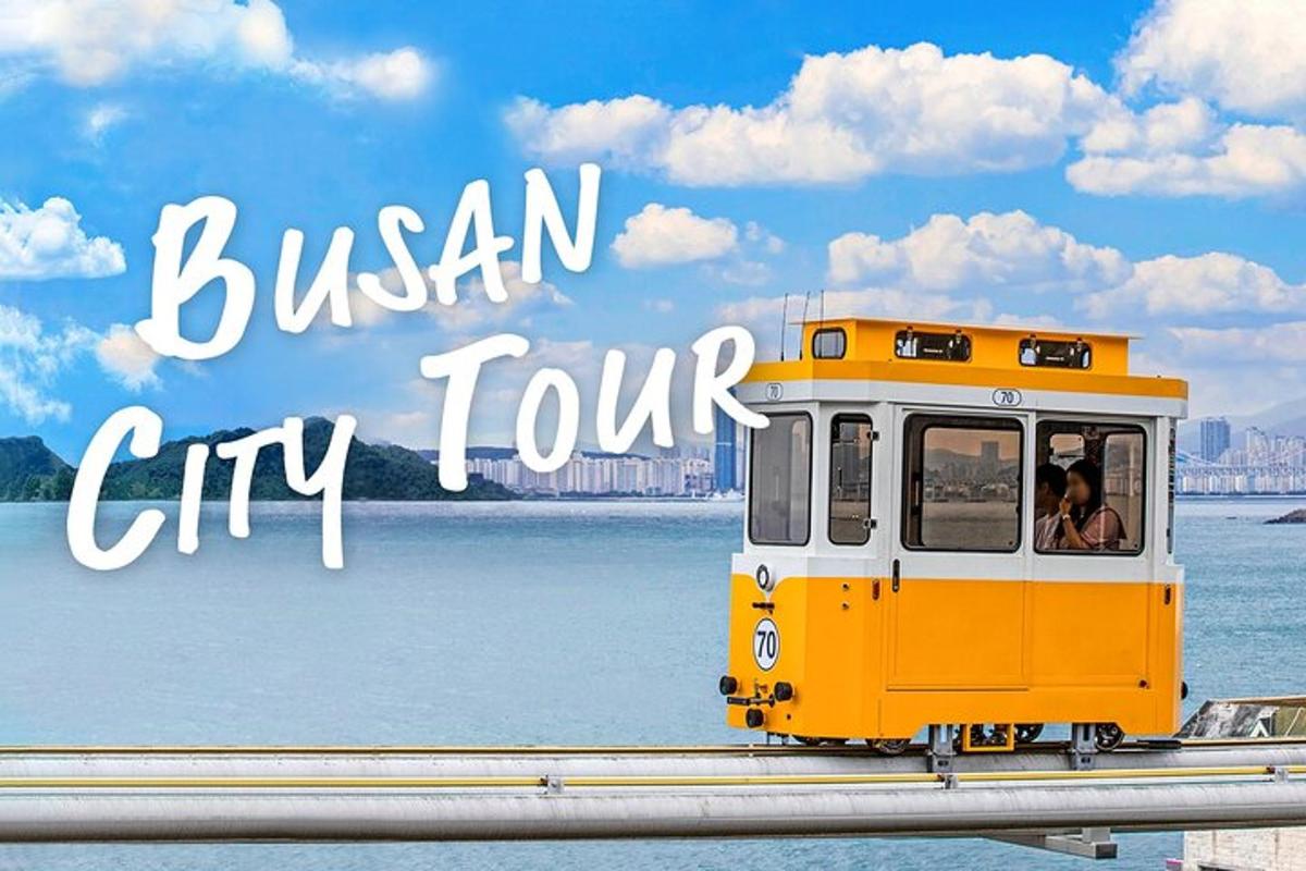 an orange city tour tram on the tracks with the words brazil city tour