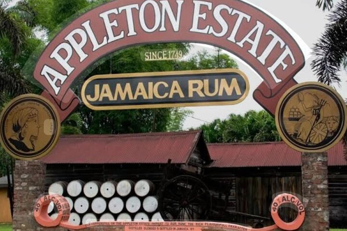 một biển báo cho cuộc chạy Jamaica trước một tòa nhà