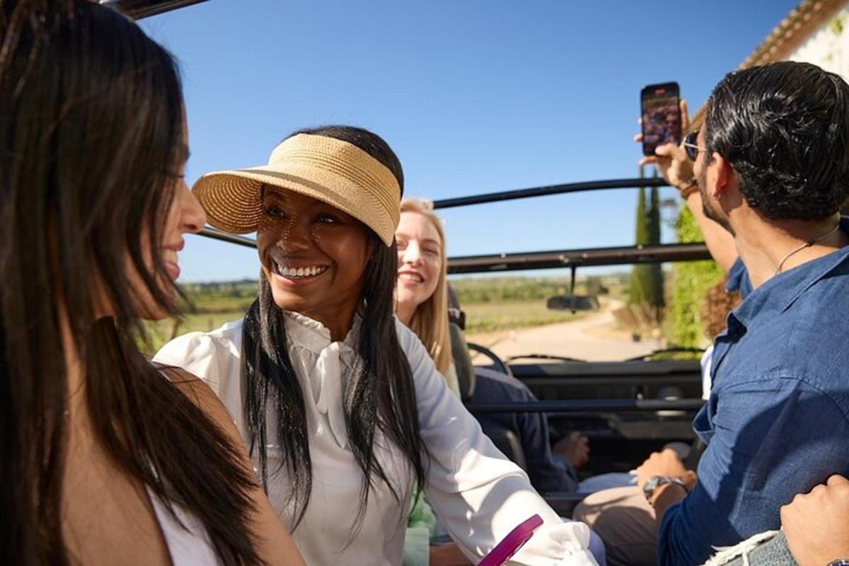 a woman wearing a hat and a group of people