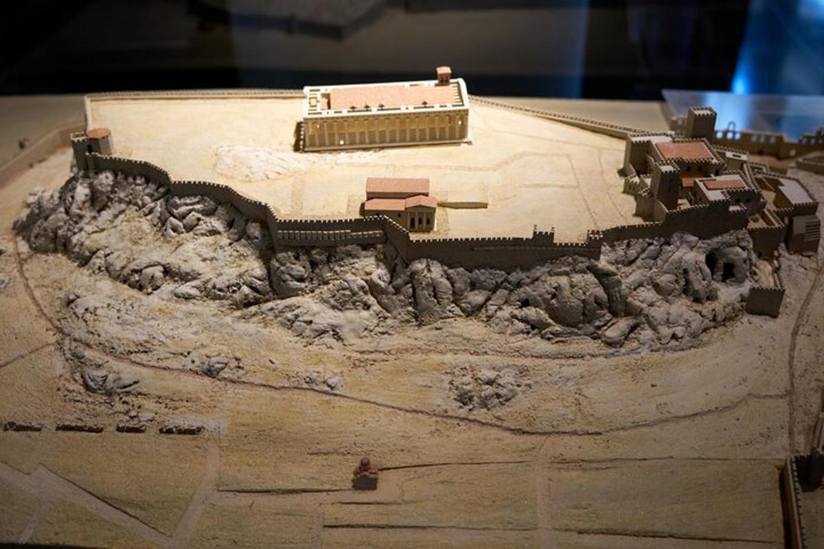 a model of a train on top of a table