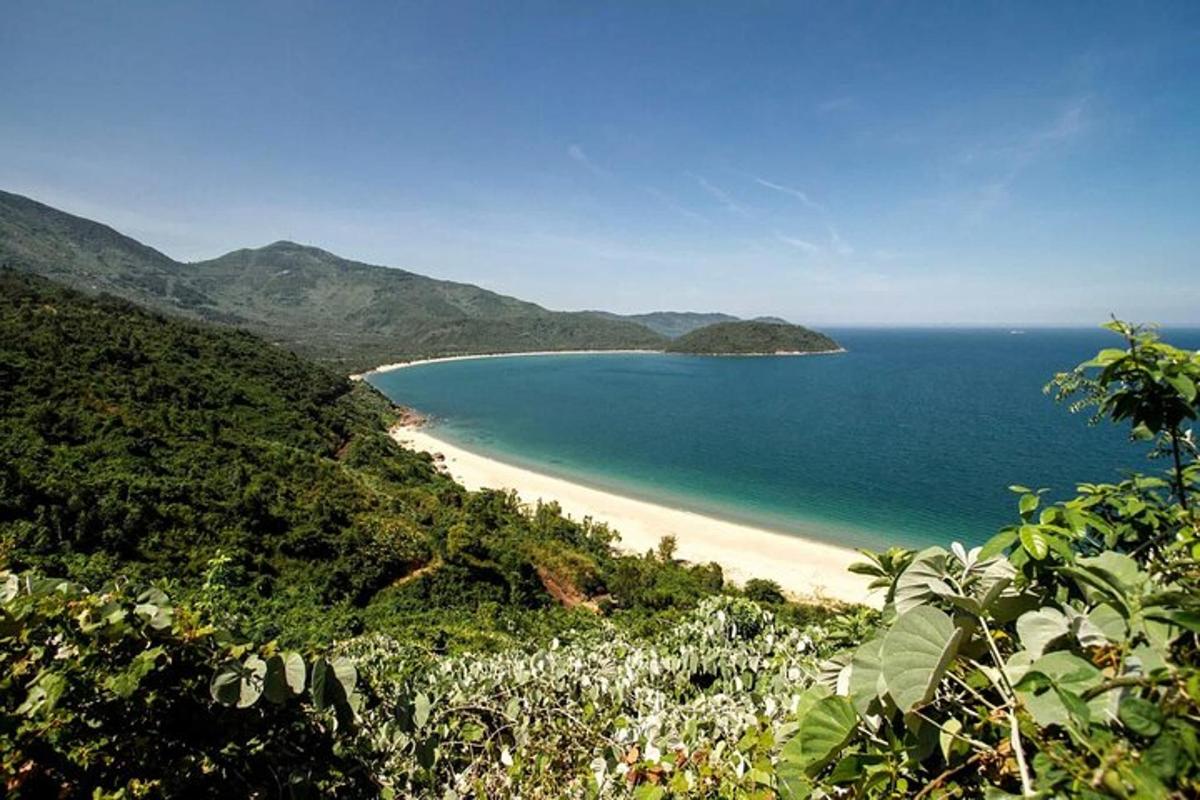 a view of a beach with the ocean