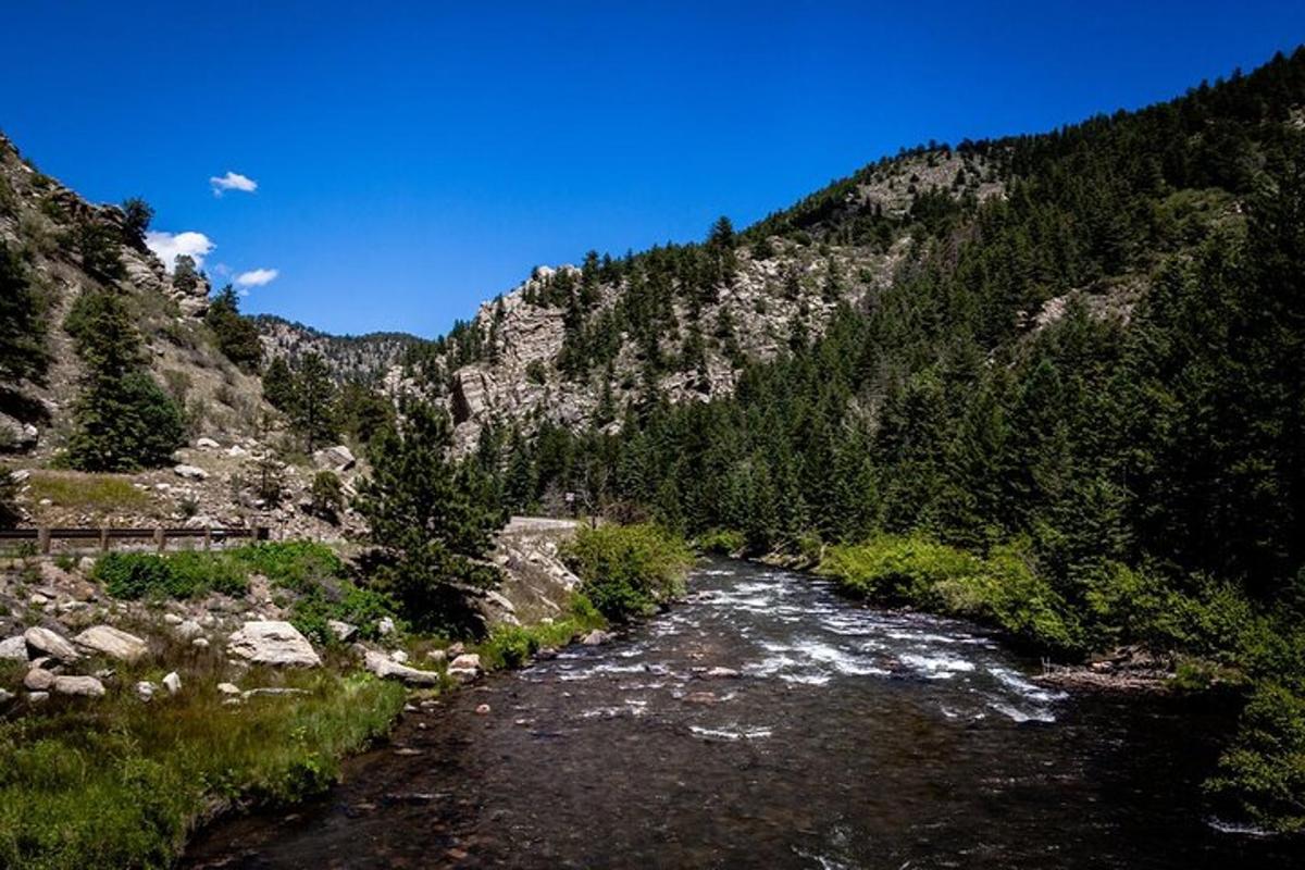 a river in the middle of a mountain