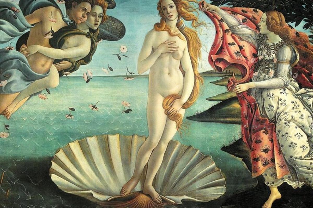 isang painting ng isang babaeng nakatayo sa tubig