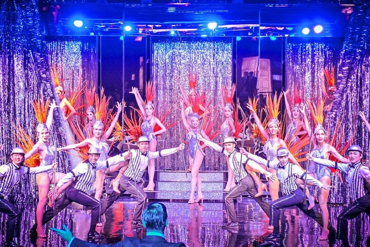 a group of people on stage in a performance