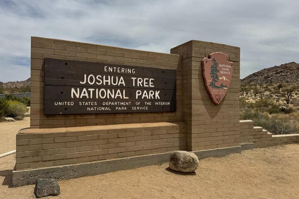 un cartello per il parco nazionale di Joshua Tree