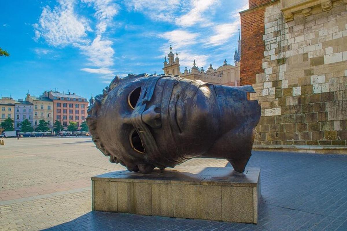 a bronze statue of a largeored
