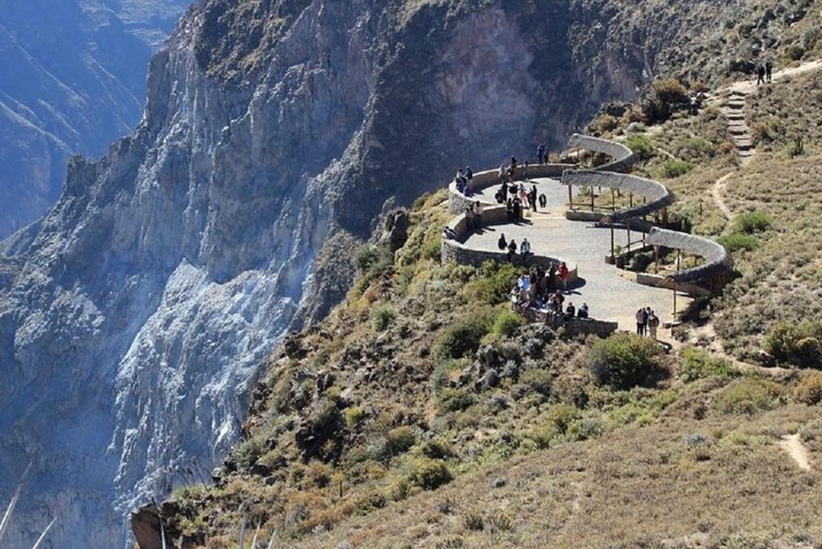 un gruppo di persone che camminano su un sentiero su una montagna