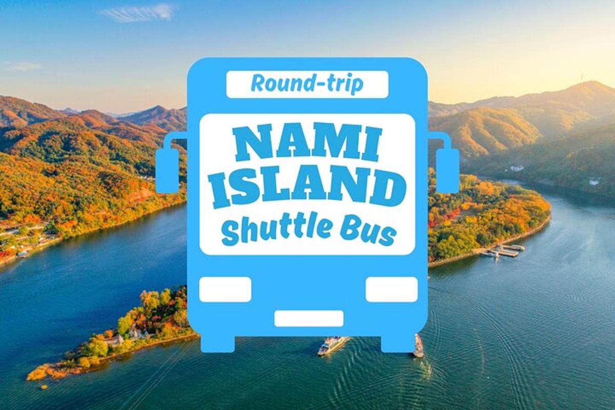 autobus s nápisem kyvadlový autobus Ram Island