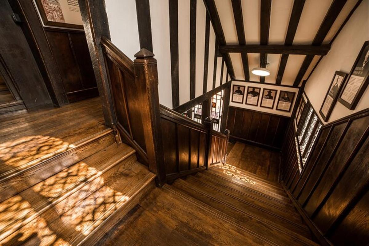 an overhead view of a staircase in a house