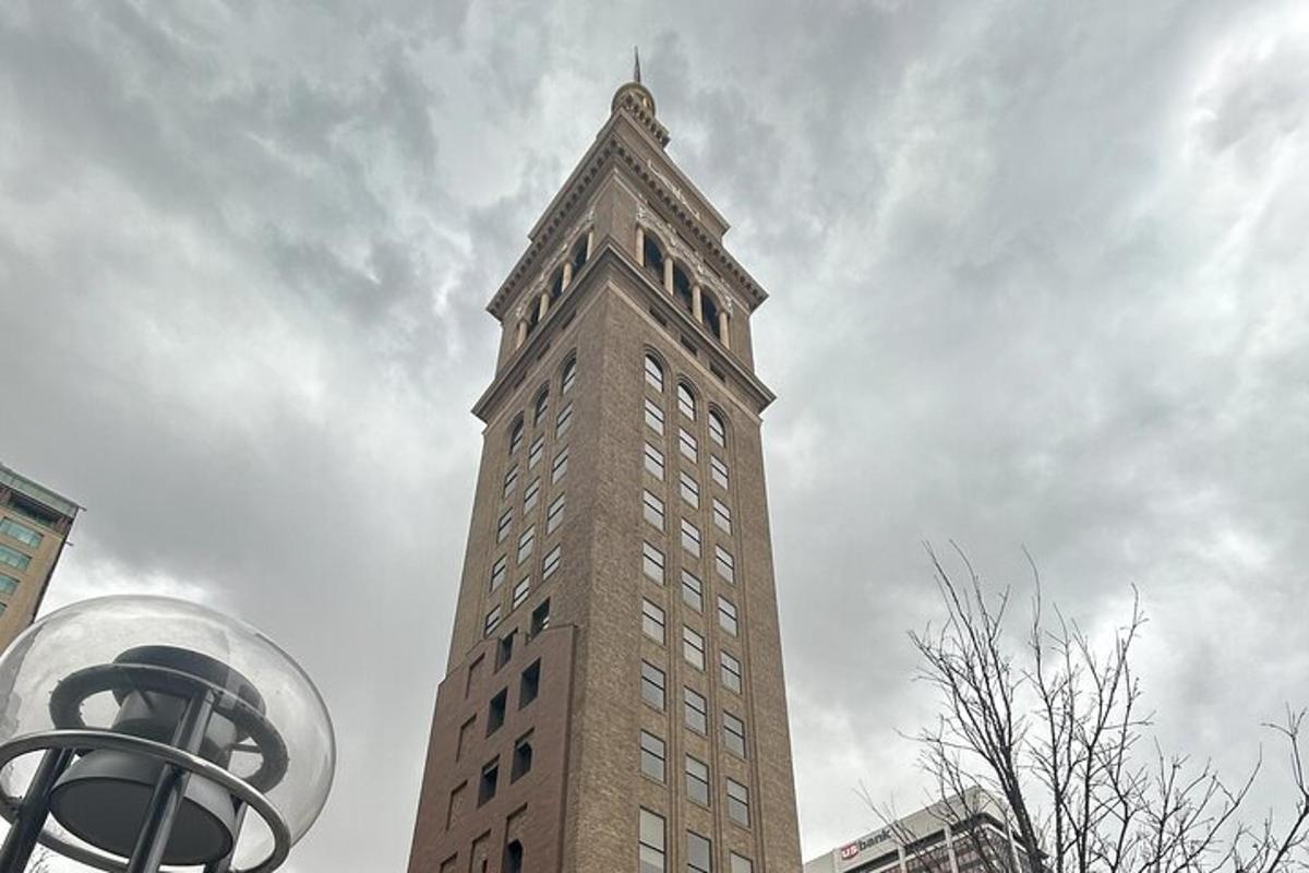 a tall building with a clock tower on top of it