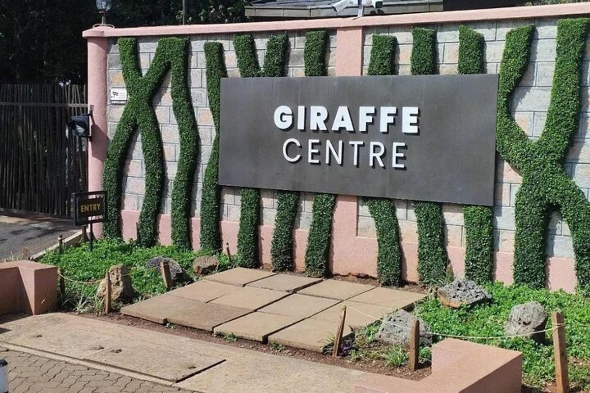 cedule pro centrum žiraf na plotě