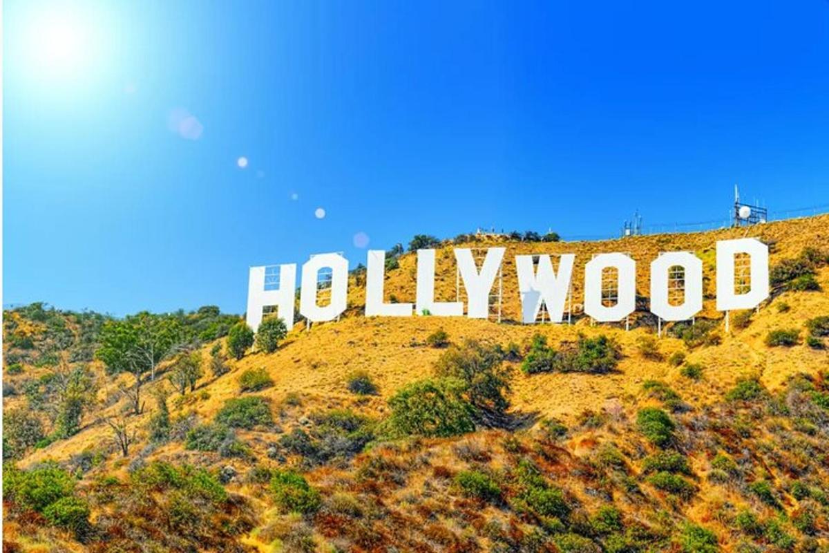 a hollywood sign on the side of a hill