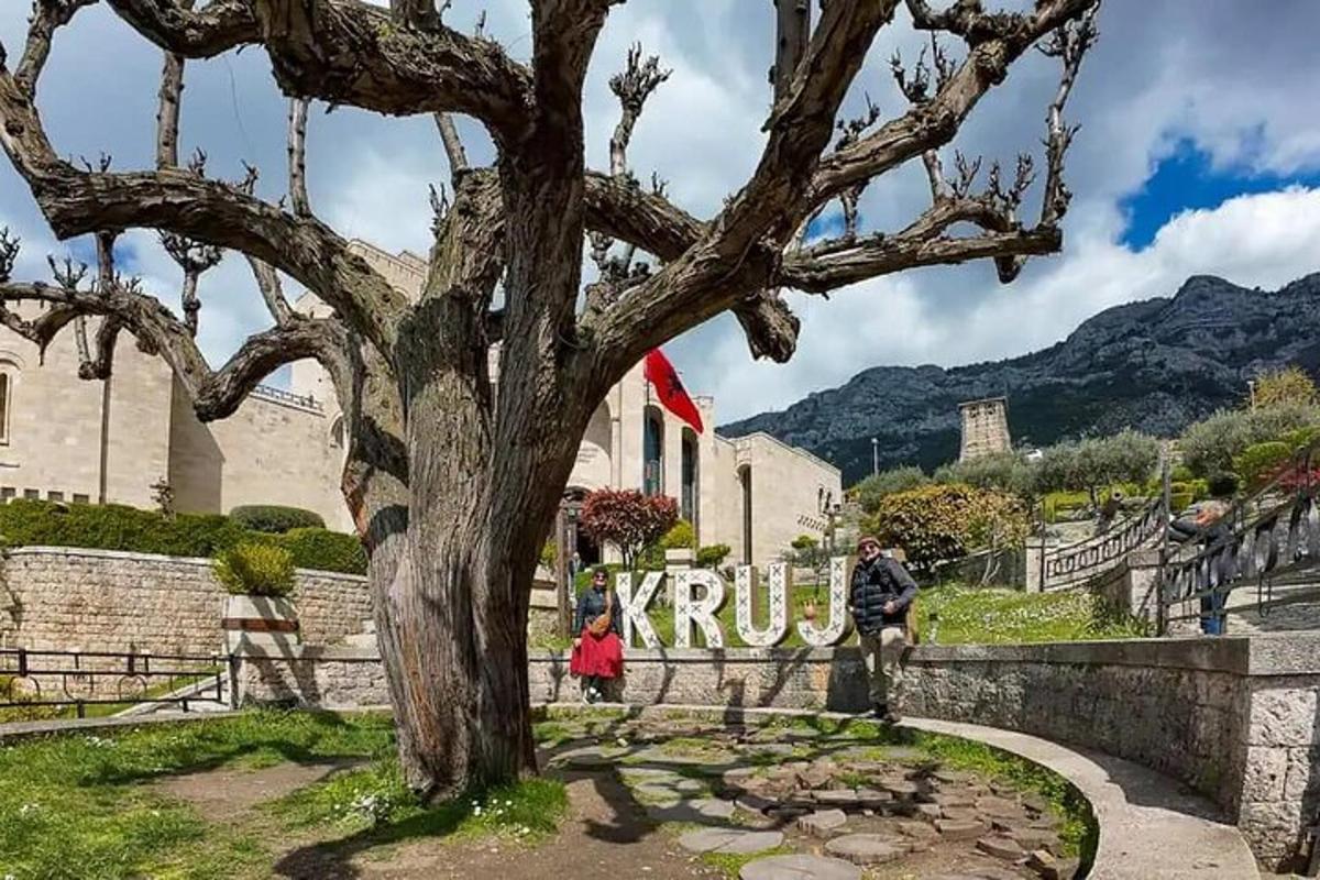 tré fyrir framan vegg með orðinu rupu á því