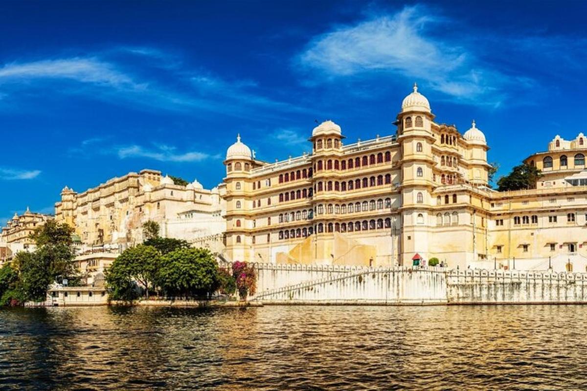 a large building next to a body of water