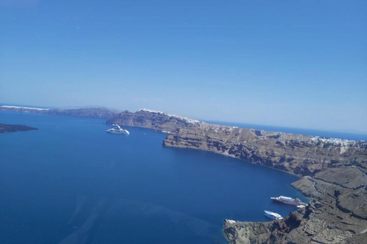 an aerial view of a large body of water
