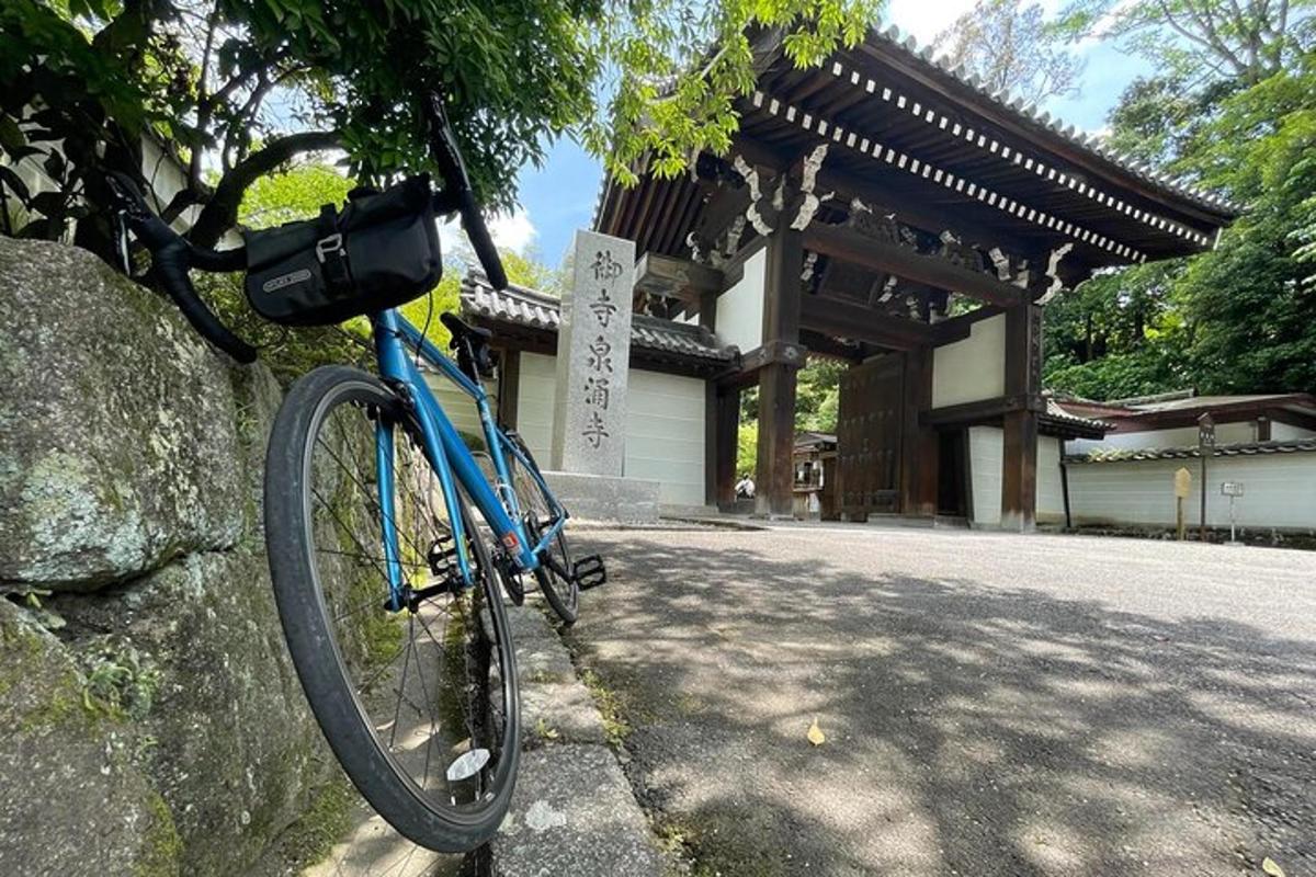 modrý bicykel zaparkovaný vedľa budovy