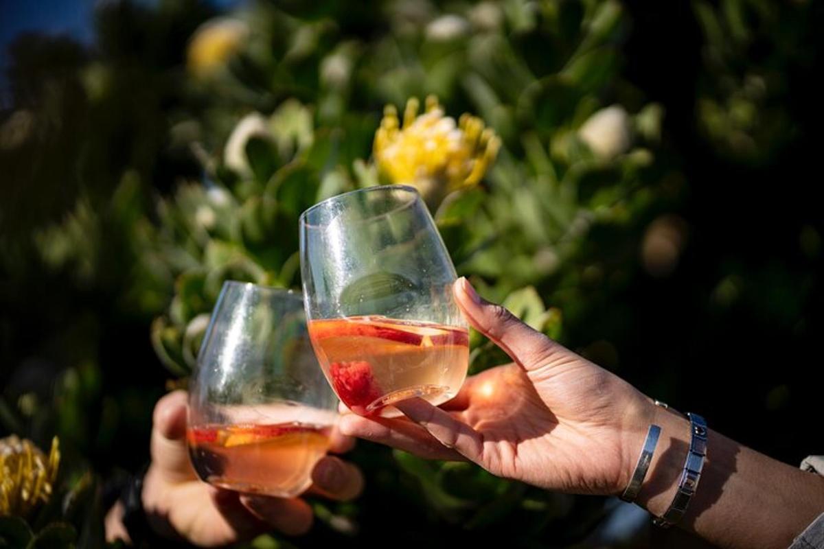 两个人手里拿着酒杯
