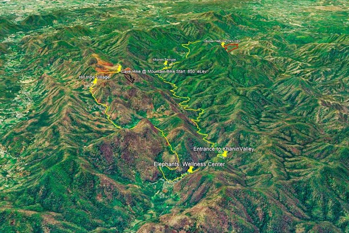 peta gunung dengan jalan di atasnya