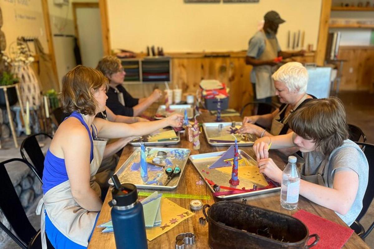 a group of people sitting at a table playing a game