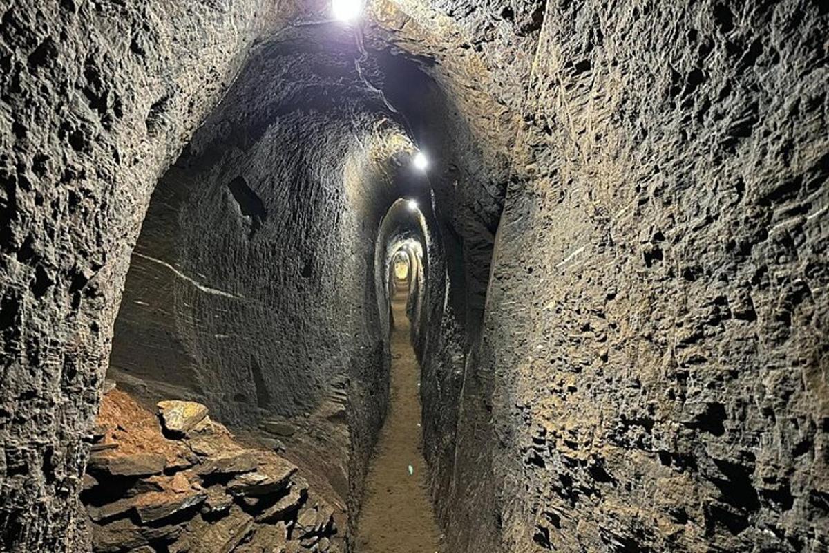 a dark tunnel with a light at the end of it